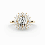 Vintage Diamond Halo Ring 18K