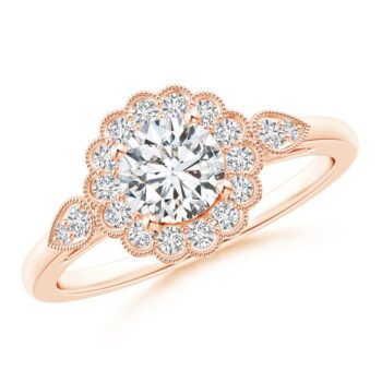 Χειροποίητο ροζ χρυσό μονόπετρο για γάμο - Diamond Online Eshop
