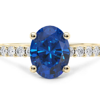 Δαχτυλίδι με ζαφείρι και διαμάντια για αρραβώνα - Ring Blue Sapphire