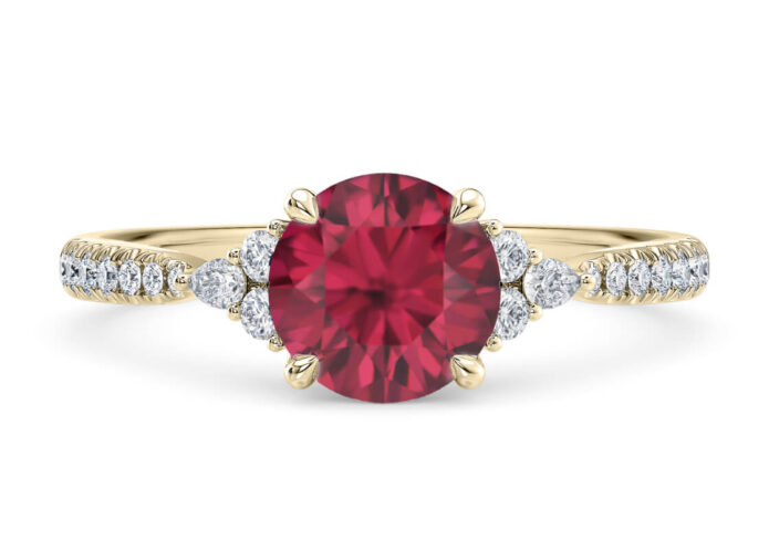 Εντυπωσιακό δαχτυλίδι με ρουμπίνι και διαμάντια - 2103615006
