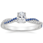 Γυναικείο δαχτυλίδι με διαμάντια και ζαφείρια - Monopetro Ketsetzoglou.gr