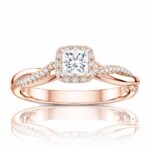 Εντυπωσιακή ροζέτα δαχτυλίδι με τετράγωνο διαμάντι - Κetsetzoglou.com