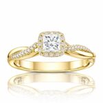 Εντυπωσιακή ροζέτα δαχτυλίδι με τετράγωνο διαμάντι - Κetsetzoglou.com