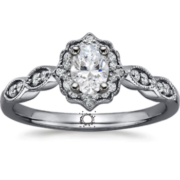 Μονόπετρο δαχτυλίδι διαμάντι με design - Κetsetzoglou.com