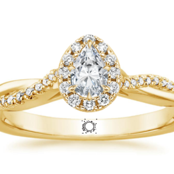Μονόπετρο δαχτυλίδι αρραβώνα με πουάρ διαμάντι -Κetsetzoglou.com