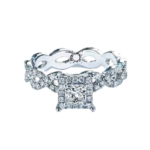 Μοντέρνο δαχτυλίδι ροζέτα λευκόχρυσο κορυφαίας ποιότητας-Κetsetzoglou