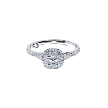 Μοντέρνο δαχτυλίδι λευκόχρυσο 18Κ με διαμάντια - Κetsetzoglou.gr