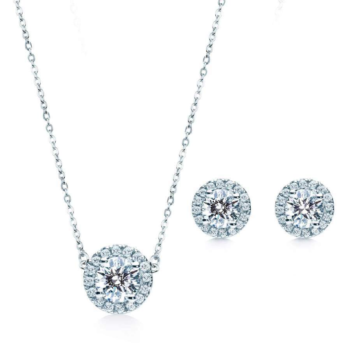 Εντυπωσιακό μενταγιόν και σκουλαρίκια με διαμάντια - Ketsetzoglou.com