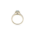 Χρυσό δαχτυλίδι ροζέτα σε σχήμα δάκρυ - Online Ketsetzoglou.com