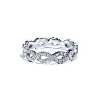 Ολόβερο δαχτυλίδι λευκόχρυσο με διαμάντια - Online Ketsetzoglou.com