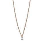 Κολιέ ροζ χρυσό με διαμάντι - monopetro.com.gr