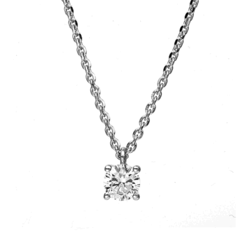 Μονόπετρο κολιέ χειροποίητο κλασικό