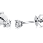 Σκουλαρίκια καρφωτά με διαμάντια 18Κ