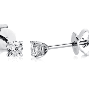 Λευκόχρυσα σκουλαρίκια με φυσικά διαμάντια - monopetro.com.gr