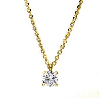 Ρομαντικό κολιέ με διαμάντι 18Κ